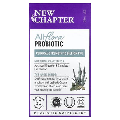 Пробиотик All-Flora™ New Chapter, 60 вегетарианских капсул