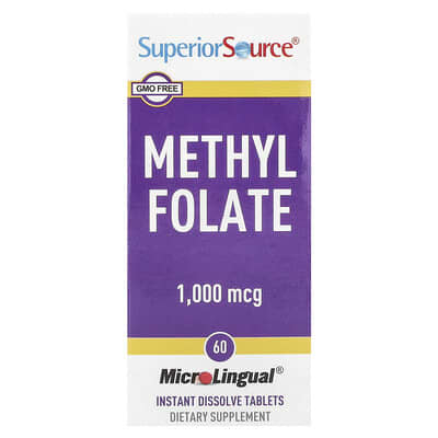Метилфолат Superior Source, 1,000 mcg, 60 Instant Dissolve Tablets