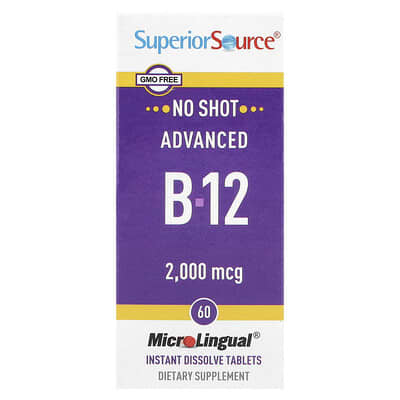 Advanced B-12, 2,000 mcg, 60 MicroLingual® Instant Dissolve Tablets