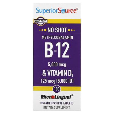 Methylcobalamin B-12 & Vitamin D3, 100 MicroLingual Instant Dissolve Tablets