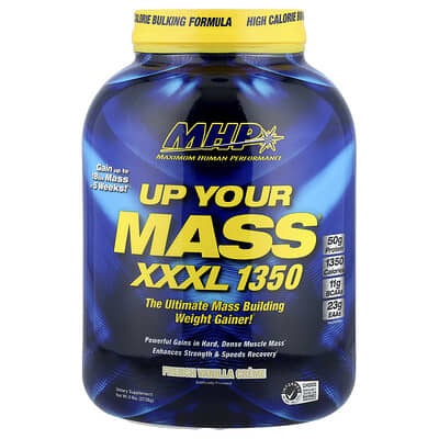 Гейнер Up Your Mass® XXXL 1350, French Vanilla Creme, 6 lbs (2,728 g)