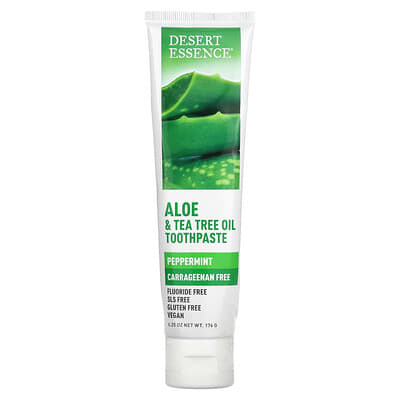 Aloe & Tea Tree Oil Toothpaste, Peppermint, 6.25 oz (176 g)