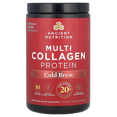 Мультиколлагеновый протеин Ancient Nutrition Cold Brew, 1.09 lbs (496 g)
