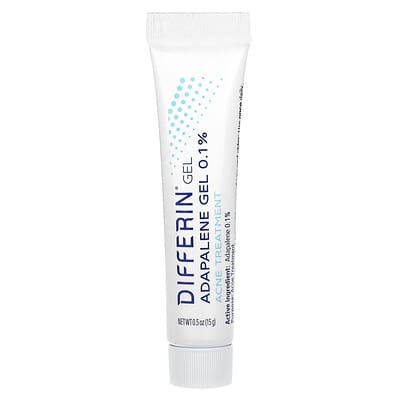 Гель Адапален 0.1 % от акне, без отдушек, 0.5 oz (15 g)