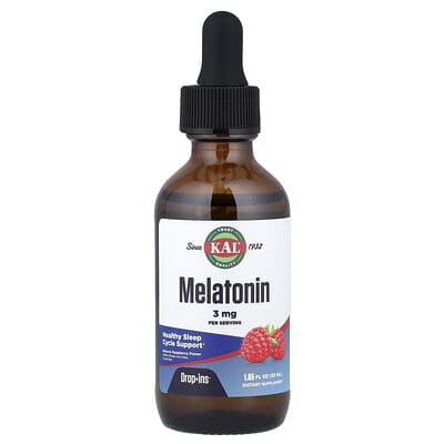 Melatonin, Natural Raspberry, 1.85 fl oz (55 ml)