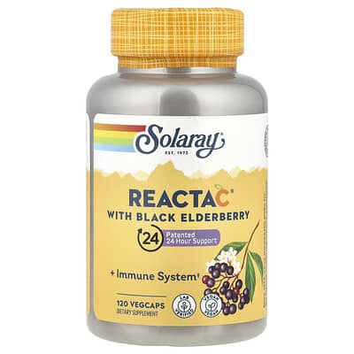 Reacta C® с черной бузиной, 120 вегетарианских капсул
