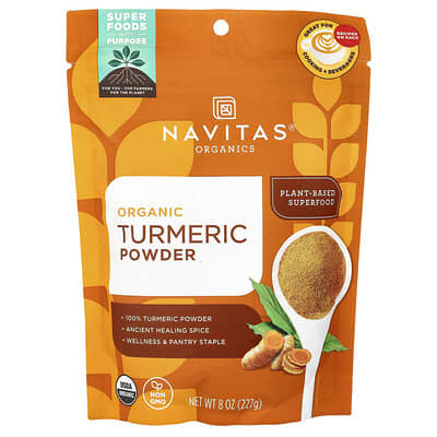 Порошок Navitas Organics Organic Turmeric, 8 oz (227 g)