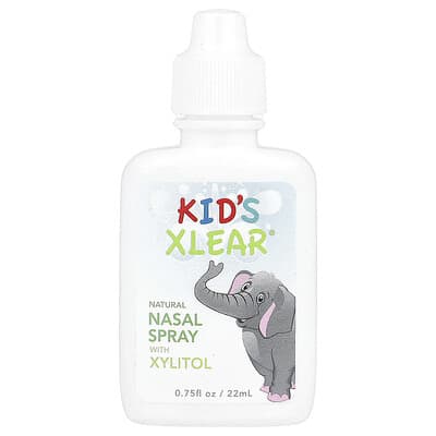 Детский спрей для носа Xlear®, натуральный солевой раствор, 0.75 fl oz (22 ml)