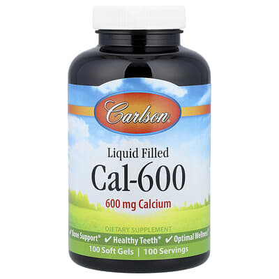 Liquid Filled Cal-600, 600 mg, 100 Soft Gels