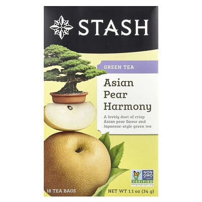 Stash Tea Зеленый чай Asian Pear Harmony 18 чайных пакетиков 1.1 oz (34 g)