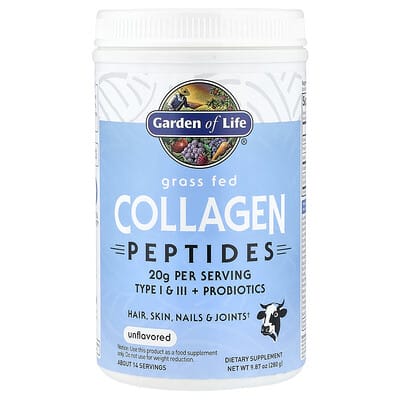 Grass Fed Collagen Peptides, Unflavored, 9.87 oz (280 g)