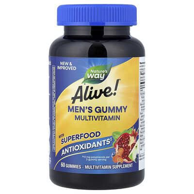 Alive!® Men's Gummy Multivitamin, Fruit, 60 Gummies