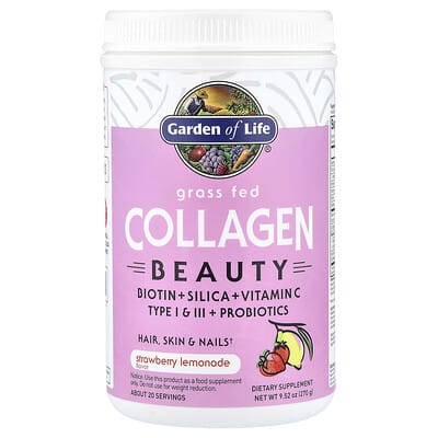 Коллаген Grass Fed, Beauty, Strawberry Lemonade, 9.52 oz (270 g)