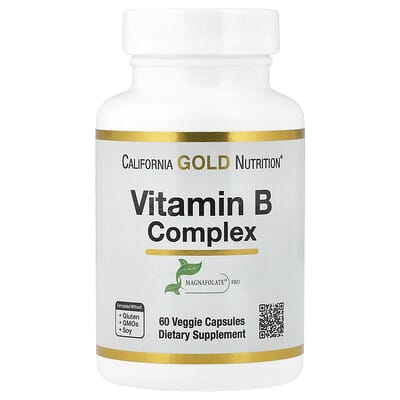 Vitamin B Complex with Folate, Biotin, Pantothenic Acid, and Vitamin B6, 60 Veggie Capsules