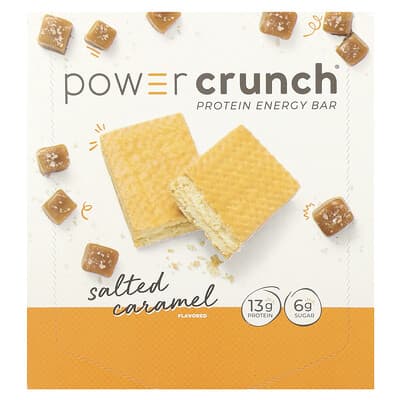 Power Crunch®, Protein Energy Bar, Salted Caramel, 12 Bars, 1.4 oz (40 g) Each