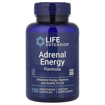 Adrenal Energy формула, 120 вегетарианских капсул