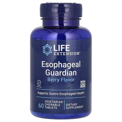 Esophageal Guardian, Berry, 60 вегетарианских жевательных таблеток