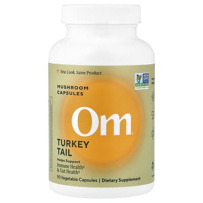 Капсулы Om Mushrooms Turkey Tail Mushroom, 90 вегетарианских капсул