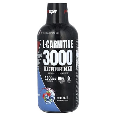 ProSupps жидкие шоты L-карнитин 3000, Blue Razz, 16 fl oz (473 ml)