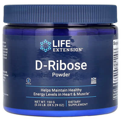 Порошок D-Ribose, 5.29 oz (150 g)