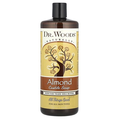 Almond Castile Soap with Fair Trade Shea Butter, 32 fl oz (946 ml)