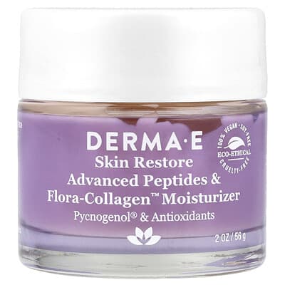 Увлажняющий крем DERMA E с пептидами и коллагеном флора, 2 oz (56 g)