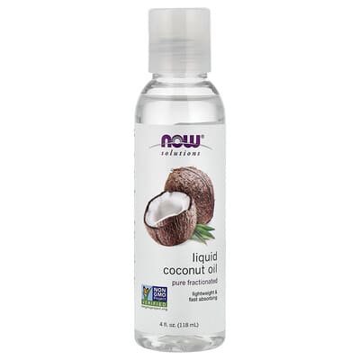 Solutions, Liquid Coconut Oil, Pure Fractionated, 4 fl oz (118 ml)