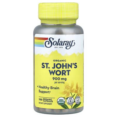 Органический зверобой Solaray, 100 капсул (450 mg на капсулу)