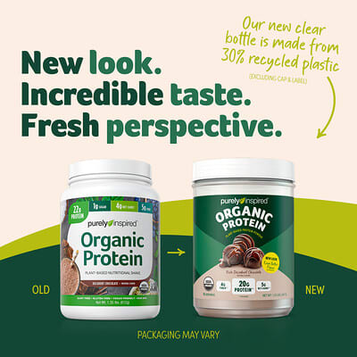 Organic Protein Powder, Rich Decadent Chocolate, 1.25 lbs (560 g)