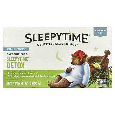 Wellness Tea чай для сна Sleepytime® Detox, без кофеина, 20 чайных пакетиков, 1.2 oz (35 g)