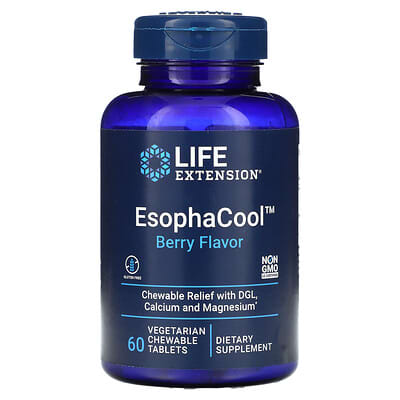 EsophaCool™, Berry, 60 жевательных таблеток