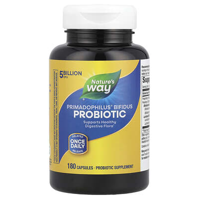 Пробиотик Nature's Way Primadophilus® Bifidus, 5 Billion CFU, 180 капсул