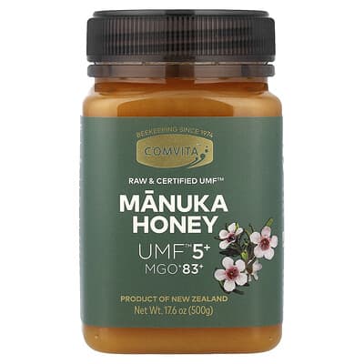 Мед Манука, UMF™ 5+, MGO 83+, 17.6 oz (500 g)
