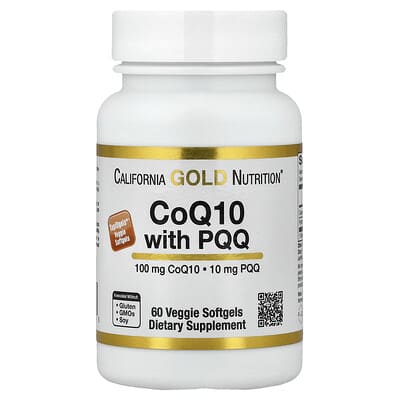 CoQ10 с PQQ, веганские мягкие капсулы, 100 mg, 60 шт.