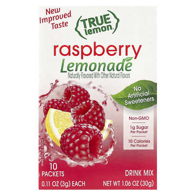 True Lemon®, Raspberry Lemonade, 10 Packets, 0.11 oz (3 g) Each
