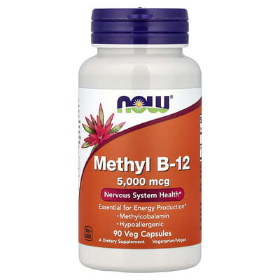 Метил B-12, 5,000 mcg, 90 вегетарианских капсул