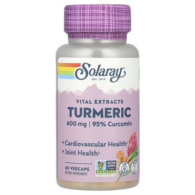 Solaray Turmeric, 600 mg, 60 вегетарианских капсул