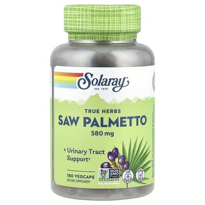 True Herbs, Saw Palmetto, 580 mg, 180 веганских капсул