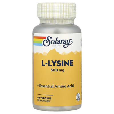 L-Lysine, 500 mg, 60 вегетарианских капсул