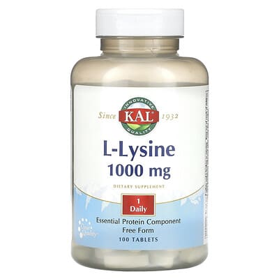 L-Lysine, 1,000 mg, 100 таблеток