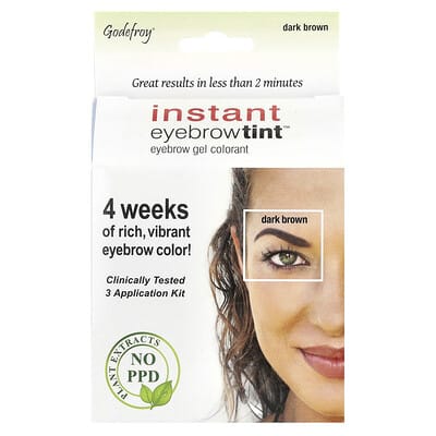 Instant Eyebrow Tint™, Dark Brown, 3 Application Kit