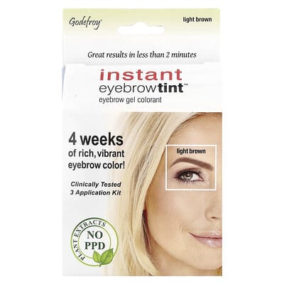 Instant Eyebrow Tint™, Light Brown, 3 Application Kit