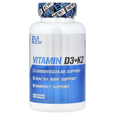 Vitamin D3+K2, 60 Veggie Capsules