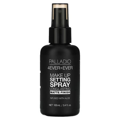 Palladio 4Ever + Ever, спрей-фиксатор для макияжа, стойкое матовое покрытие, 3.4 fl oz (100 ml)