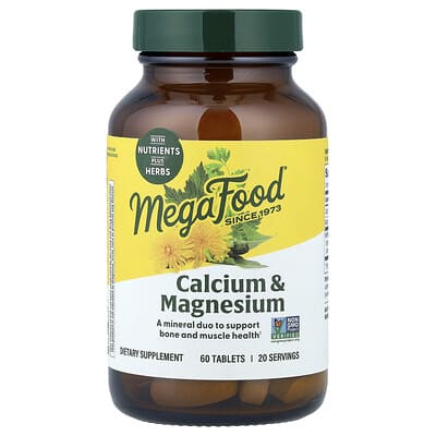 Calcium & Magnesium,  60 Tablets