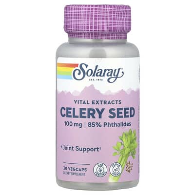 Solaray Vital Extracts семена сельдерея, 30 капсул