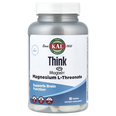 Think, Magnesium L-Threonate, 60 Tablets (72 mg per Tablet)