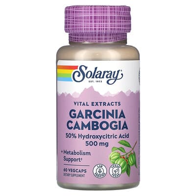 Solaray Garcinia Cambogia, 500 mg, 60 вегетарианских капсул