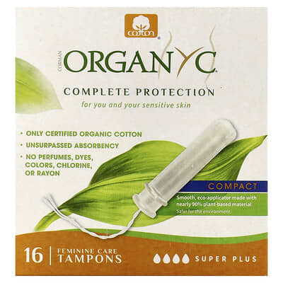 Feminine Care Tampons, Compact, Super Plus, 16 Tampons