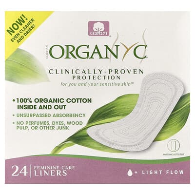 Cotton Panty Liners, Light Flow, 24 Panty Liners